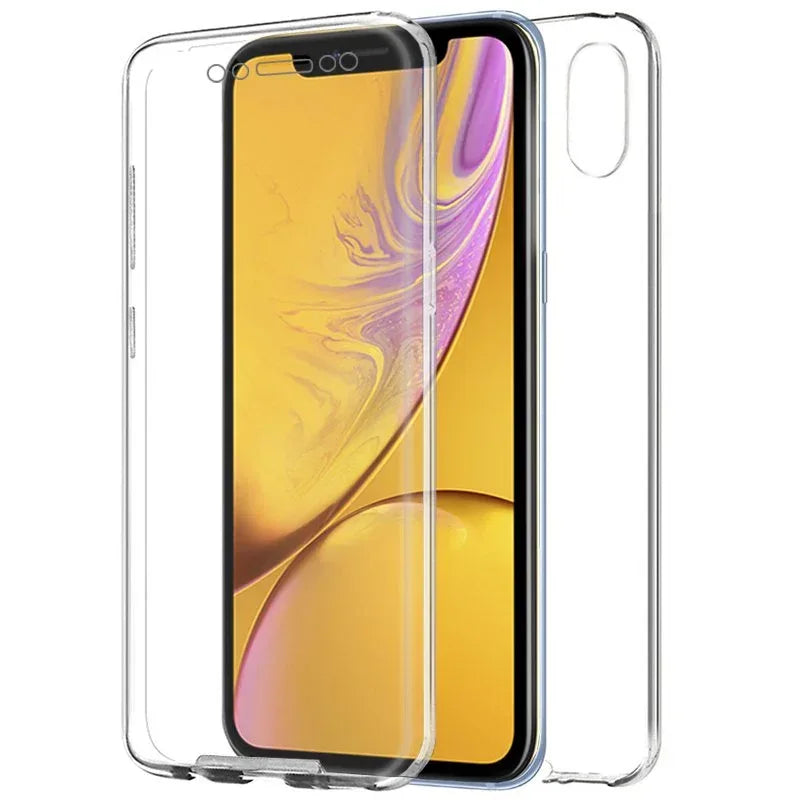 Funda COOL Silicona 3D para iPhone XR (Transparente Frontal + Trasera) - PixelPlaza