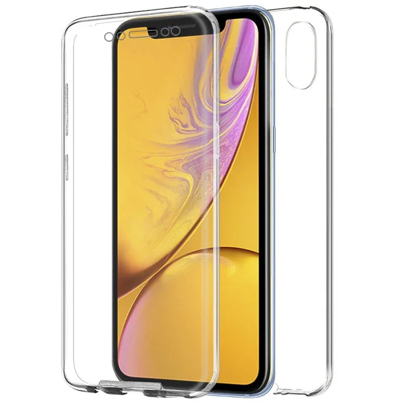 Funda COOL Silicona 3D para iPhone XR (Transparente Frontal + Trasera) - PixelPlaza