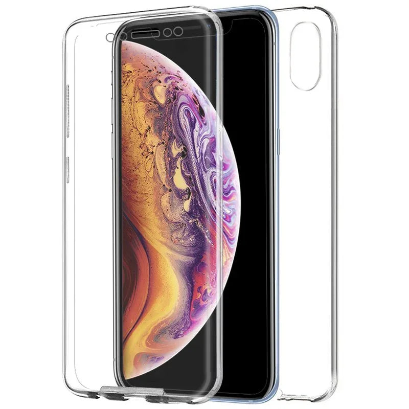 Funda COOL Silicona 3D para iPhone XS Max (Transparente Frontal + Trasera) - PixelPlaza