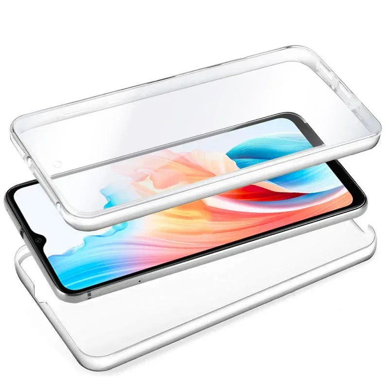 Funda COOL Silicona 3D para Oppo A18 / A38 (Transparente Frontal + Trasera) - PixelPlaza