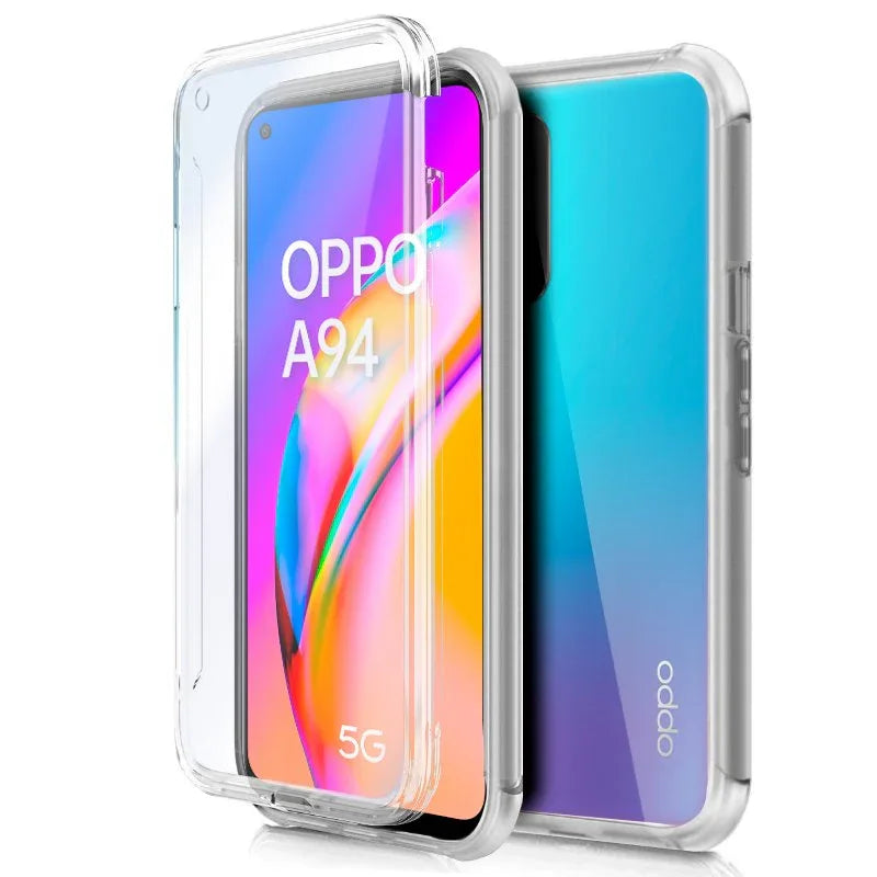 Funda COOL Silicona 3D para Oppo A94 5G / Reno 5Z (Transparente Frontal + Trasera) - PixelPlaza