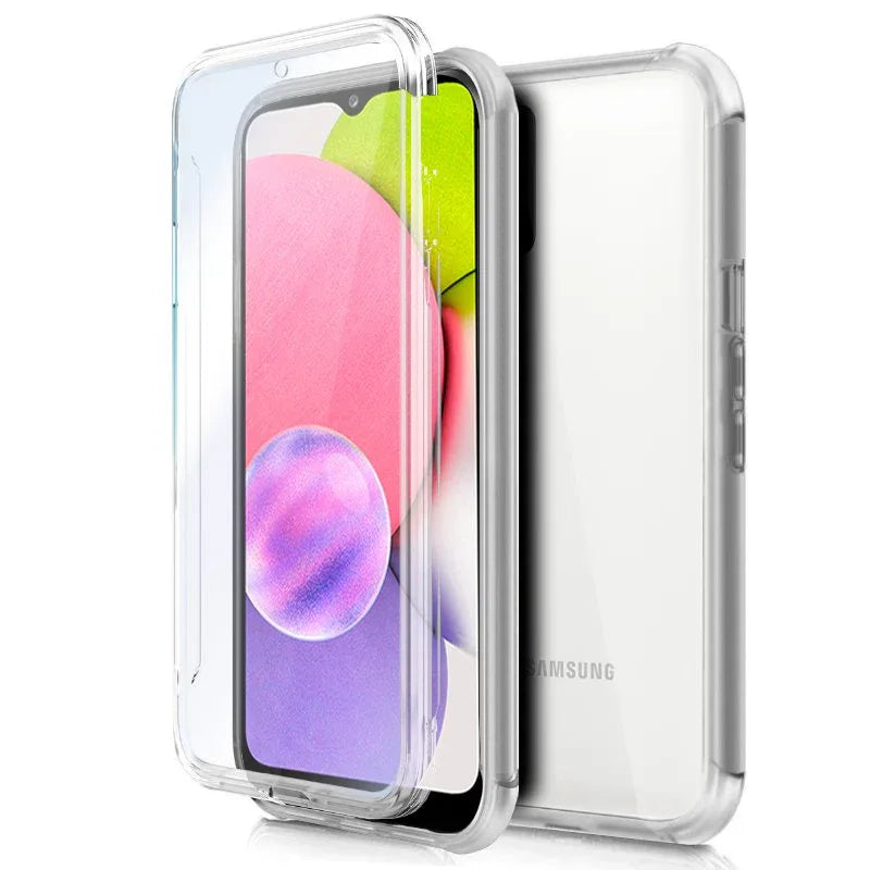 Funda COOL Silicona 3D para Samsung A037 Galaxy A03s (Transparente Frontal + Trasera) - PixelPlaza