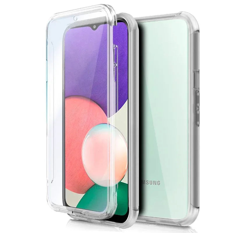 Funda COOL Silicona 3D para Samsung A226 Galaxy A22 5G (Transparente Frontal + Trasera) - PixelPlaza
