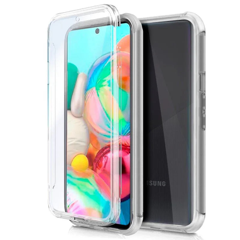 Funda COOL Silicona 3D para Samsung A715 Galaxy A71 (Transparente Frontal + Trasera) - PixelPlaza