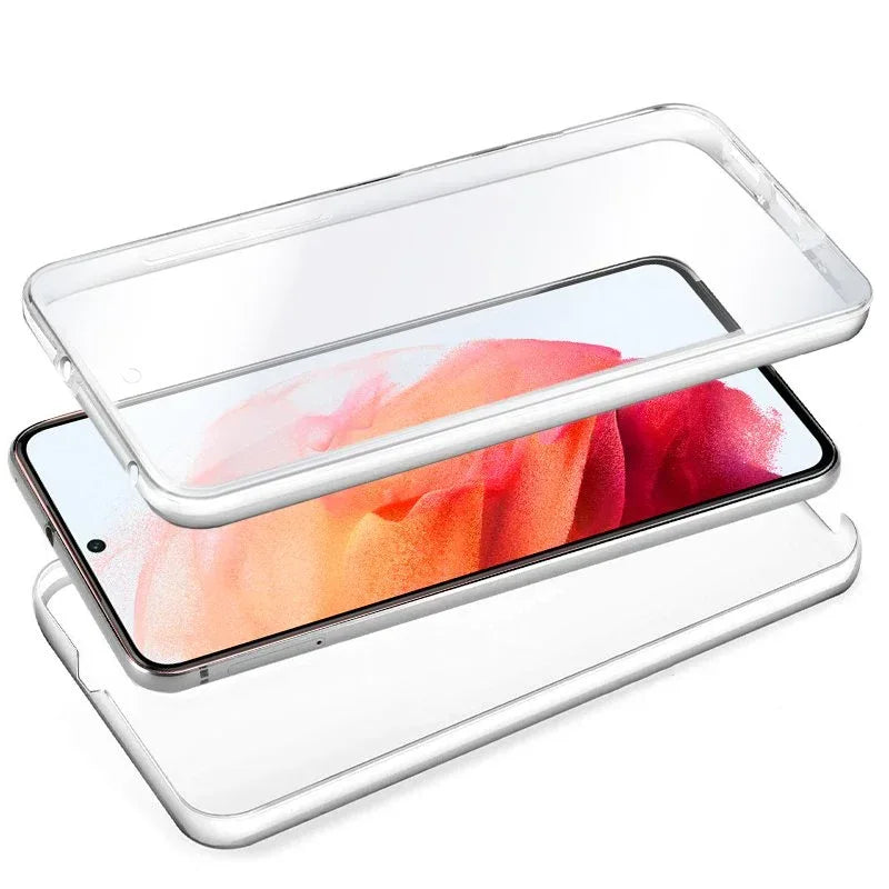 Funda COOL Silicona 3D para Samsung G990 Galaxy S21 (Transparente Frontal + Trasera) - PixelPlaza