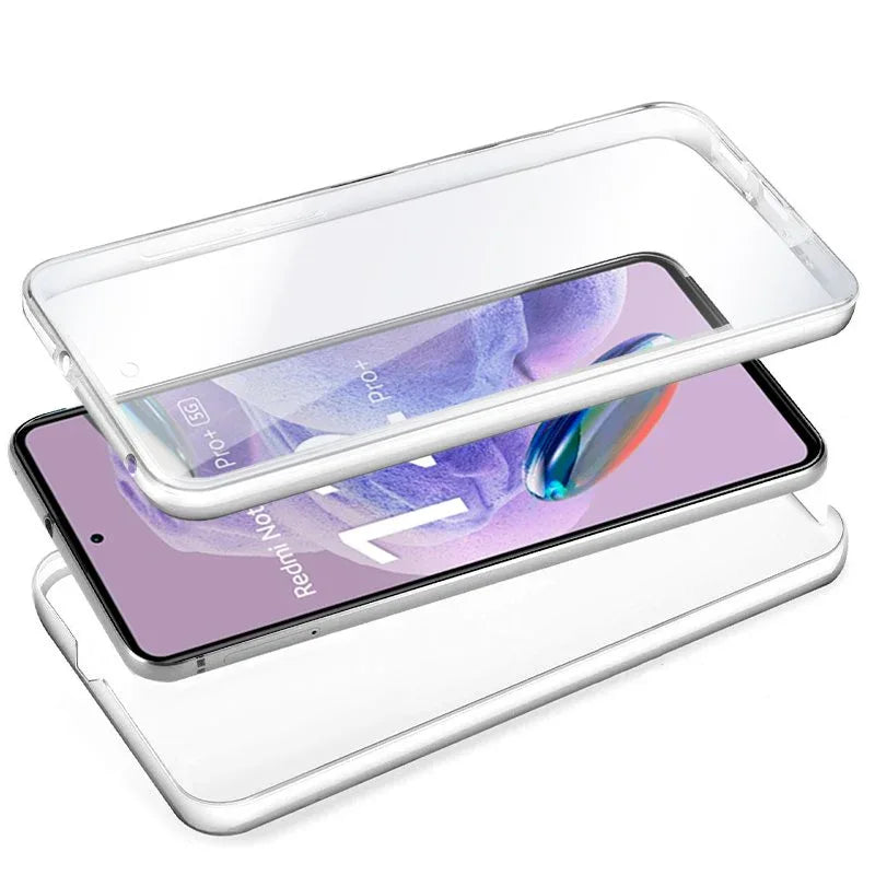 Funda COOL Silicona 3D para Xiaomi Redmi Note 12 Pro Plus 5G (Transparente Frontal + Trasera) - PixelPlaza