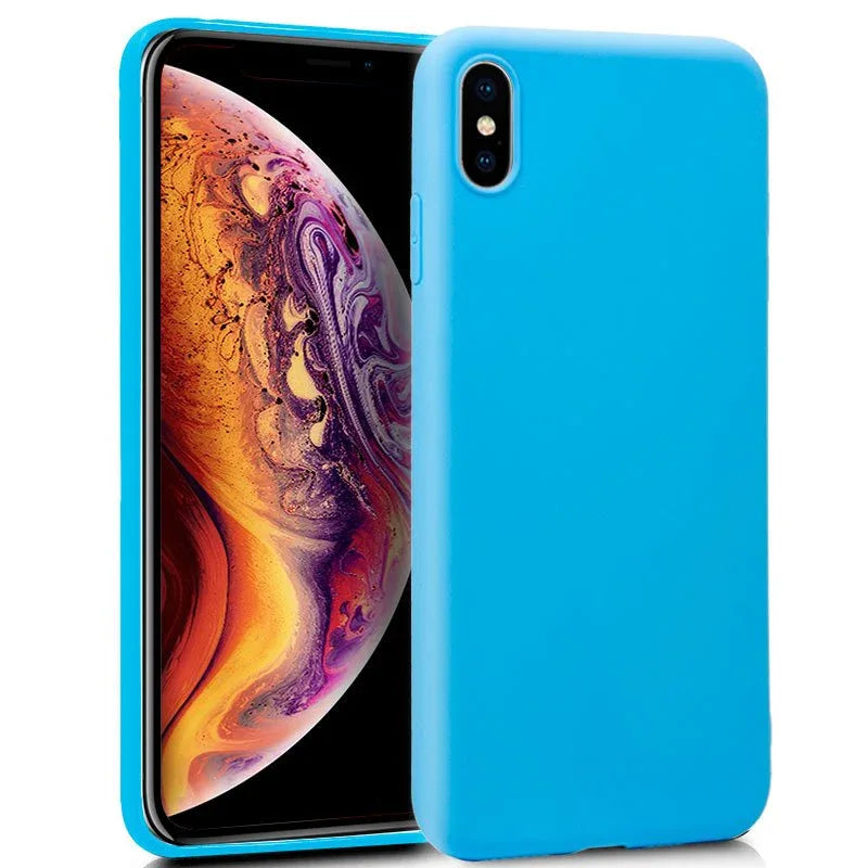 Funda COOL Silicona para iPhone XS Max (Celeste) - PixelPlaza
