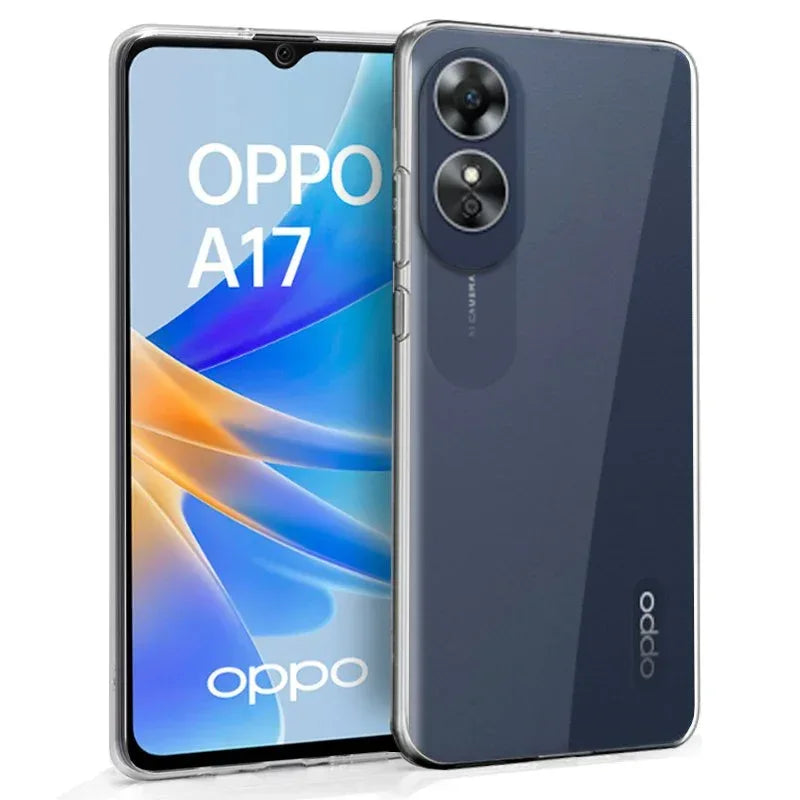 Funda COOL Silicona para Oppo A17 (Transparente) - PixelPlaza