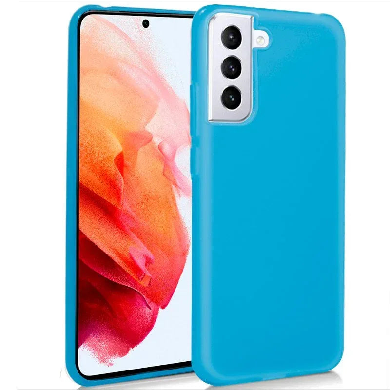 Funda COOL Silicona para Samsung G990 Galaxy S21 (Celeste) - PixelPlaza