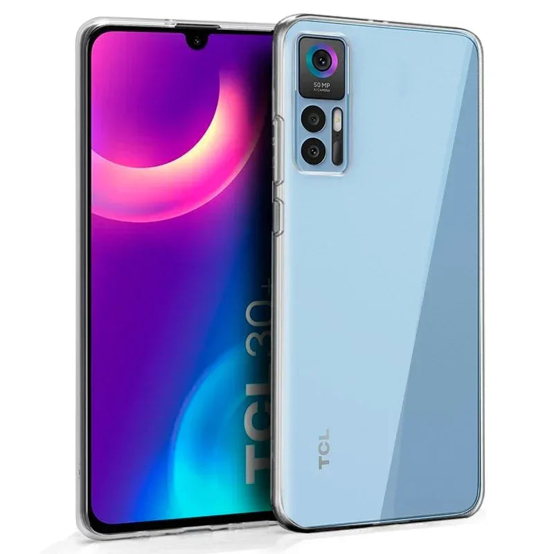 Funda COOL Silicona para TCL 30 Plus / 30 / 30 5G (Transparente) - PixelPlaza