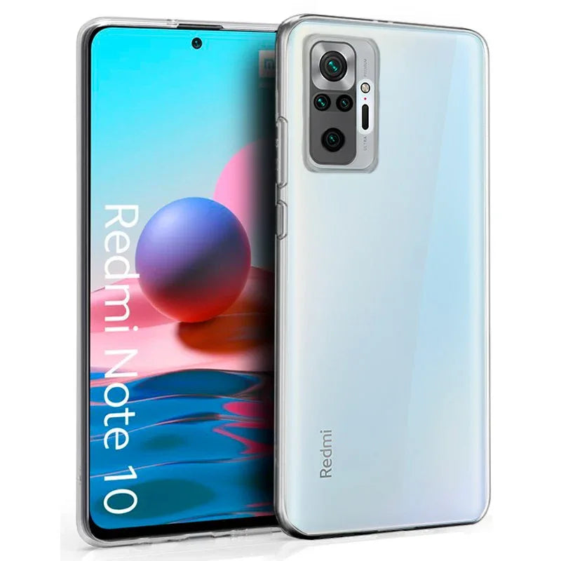 Funda COOL Silicona para Xiaomi Redmi Note 10 / Note 10s / Poco M5s (Transparente) - PixelPlaza