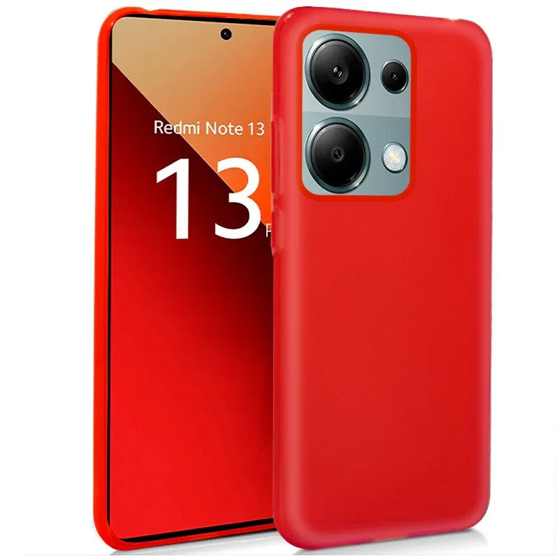 Funda COOL Silicona para Xiaomi Redmi Note 13 Pro / Note 14S / Poco M6 Pro (Rojo) - PixelPlaza