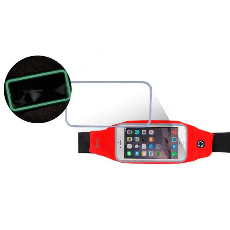 Funda Neopreno COOL Riñonera Universal (5.5 - 6.7 pulg) Rojo - PixelPlaza