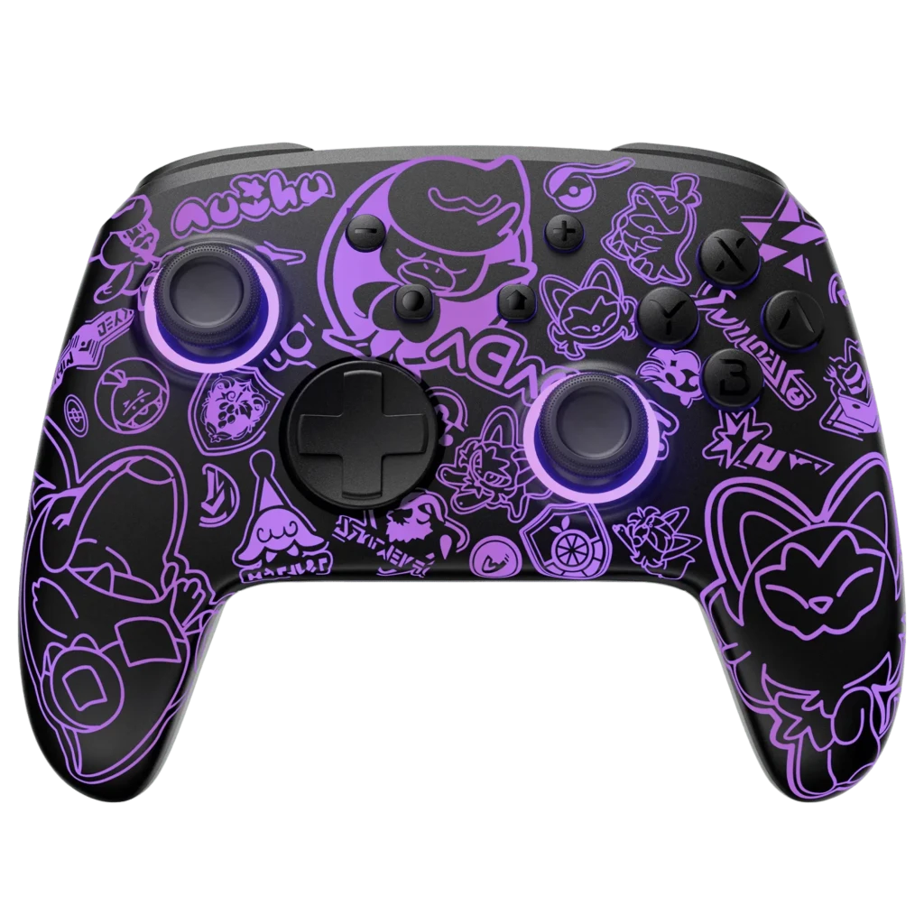 FUNLAB Firefly Pro Edición Scarlet & Violet RGB Switch Bluetooth vibración 950mAh 12,5h Mando inalámbrico