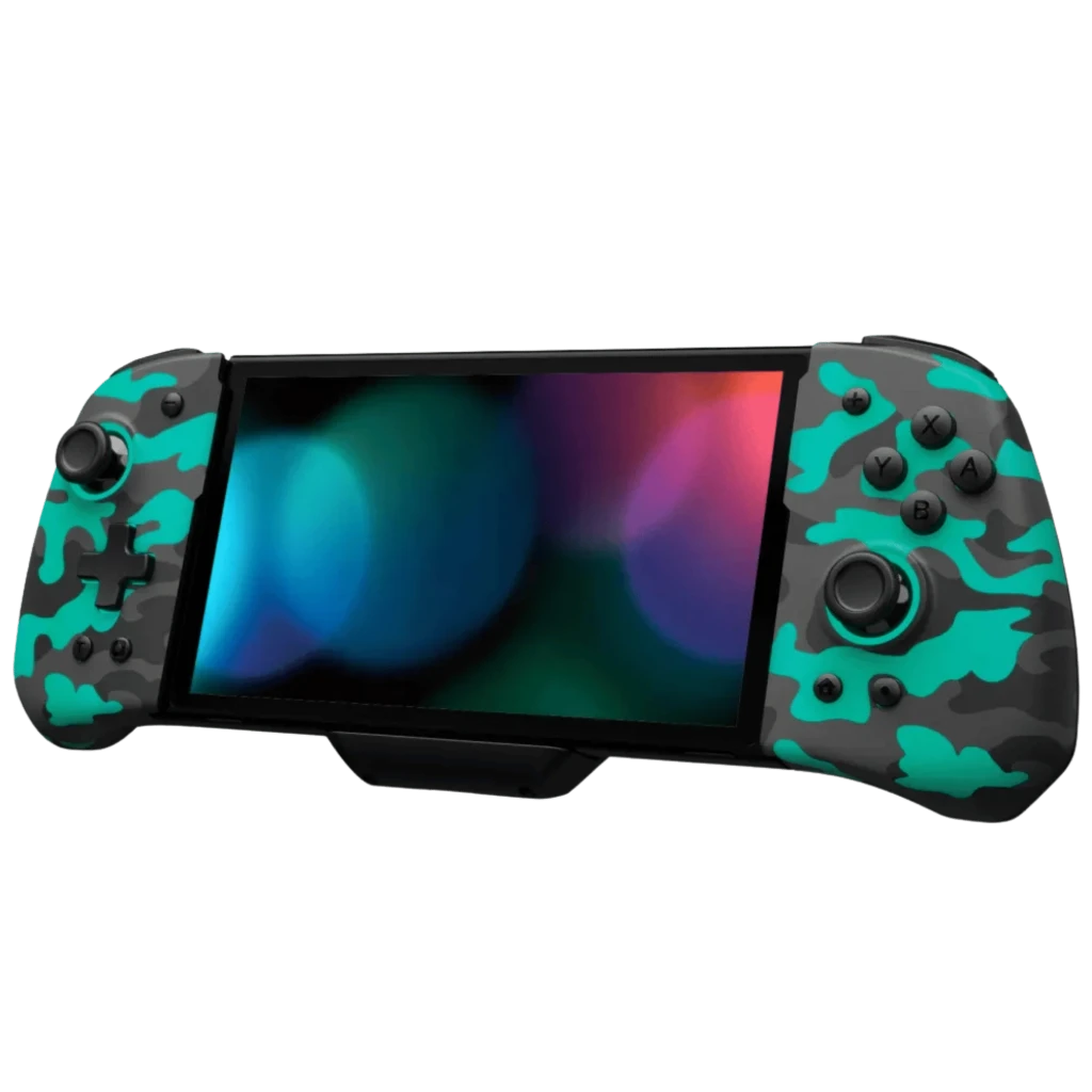 FUNLAB Luminpad Wireless Gripcon Camuflaje Negro para Switch/Switch OLED botones programables Mando inalámbrico