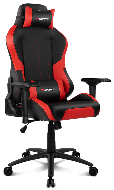 Drift DR250 Silla para videojuegos de PC Asiento acolchado tapizado Negro, Rojo