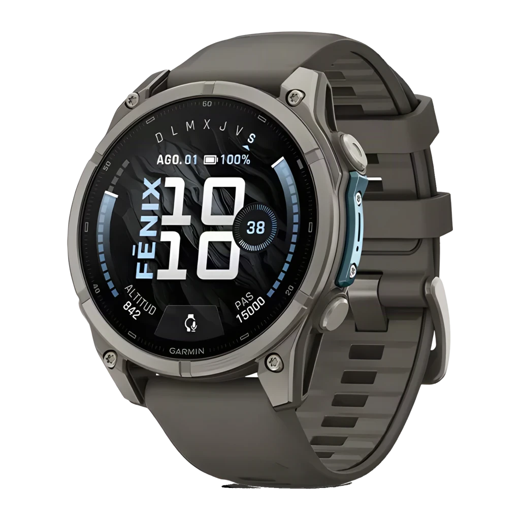 Garmin Fenix 9 47mm AMOLED Gris Pebble Mapas TopoActive Linterna LED