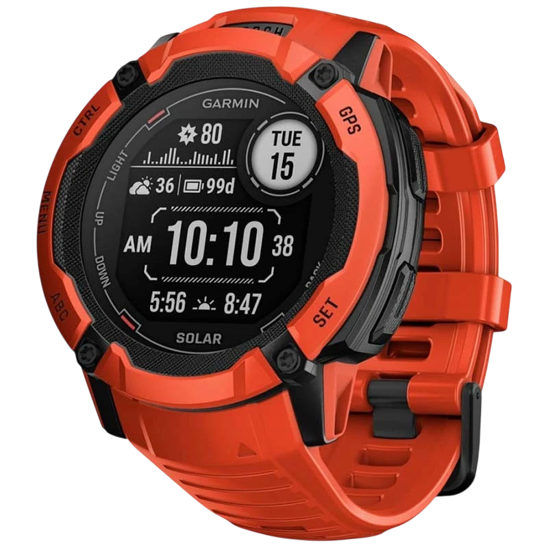 Garmin Instinct 2X Solar Reloj inteligente con GPS 50 mm Rojo #rojo