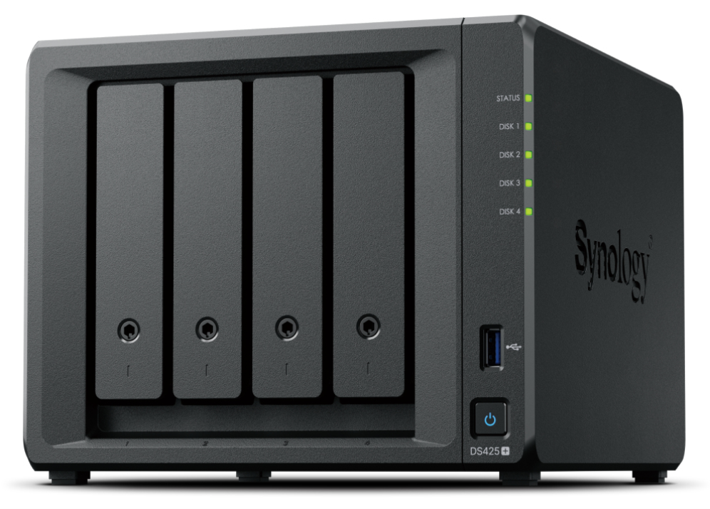 Synology DiskStation DS425+ servidor de almacenamiento NAS Intel® Celeron® J4125 2GB DDR4 0TB Negro