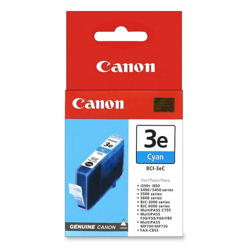 Canon Cartucho Cian BCI3EC 13ML MULTIPASS/C100 BJC/6000/6100/6200/6500/3000 S/400/400X/450/500/520/520X/530D/600/630/750