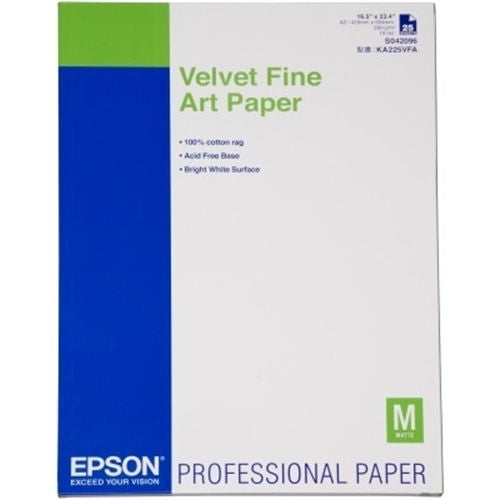 Epson Papel Inkjet Art Fine Velvet A2 255GR
