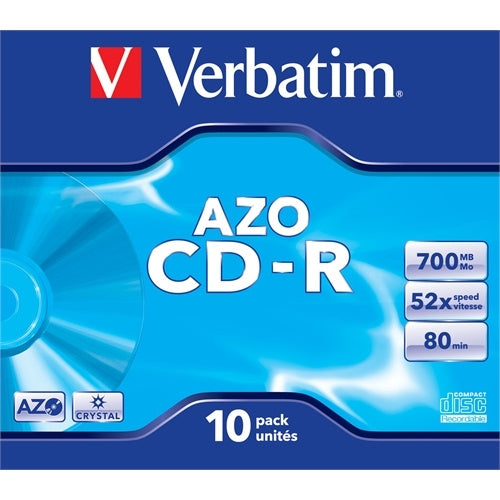 Verbatim Cd-r 700MB 52X jewel case 10 super azo