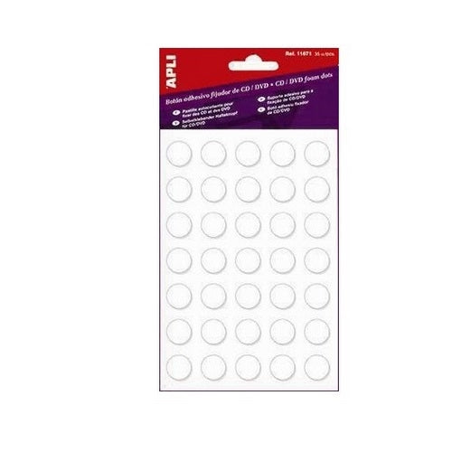 Apli Adhesivo Cd/dvd Blanco Pastilla B/35 uds 11671