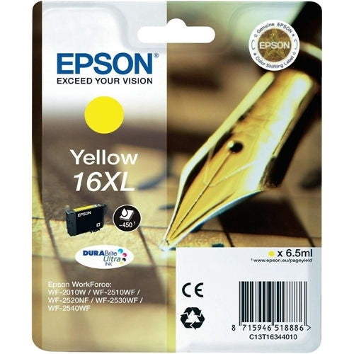 Epson Cartucho Amarillo 16XL 450 pag. WF-2010W/2510WF/2520NF/2530WF/2540WF