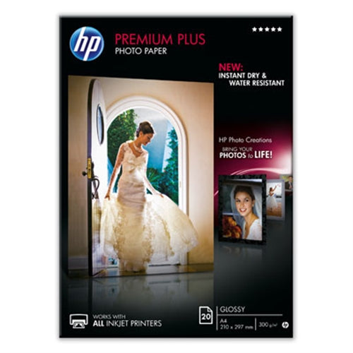 HP Papel Inkjet Fotografico Glossy Premium A4 300GR 20HOJAS