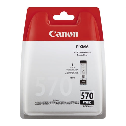 Canon Cartucho Negro PGI570 pgbk pixma MG5750/6850/7750