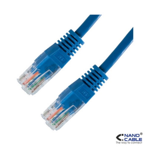 Nanocable Cable de red latiguillo UTP CAT.5e de color Azul #azul