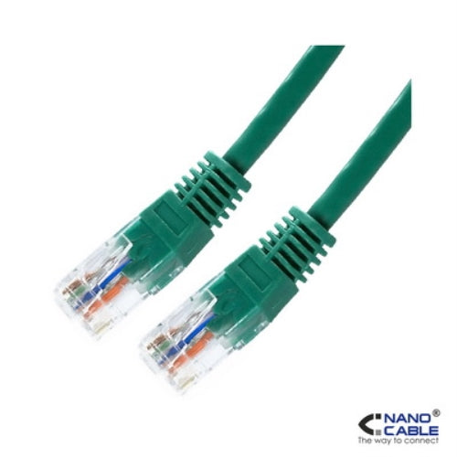 Nanocable Cable de red latiguillo UTP CAT.5e de color Verde #verde