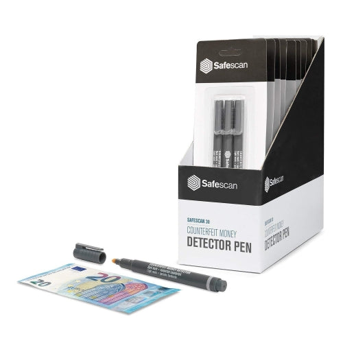 Safescan 30 - detector de billetes falsos en formato boligrafo, pack 3 unidades