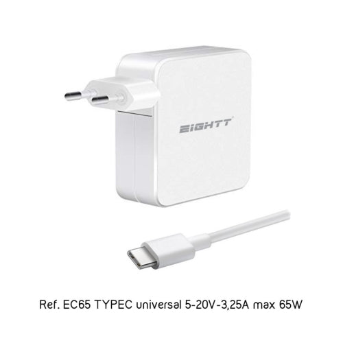 Eightt - Cargador Universal Type C 5-20V-3,25A Max 65W