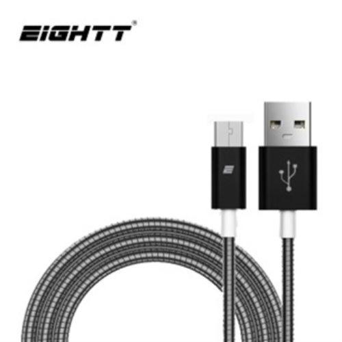 Eightt Cable USB a MicroUSB Trenzado de Nylon Color 1.0 m Negro #negro