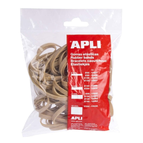 Apli Goma Elástica Marrón Caucho 80X2MM 100 gr.