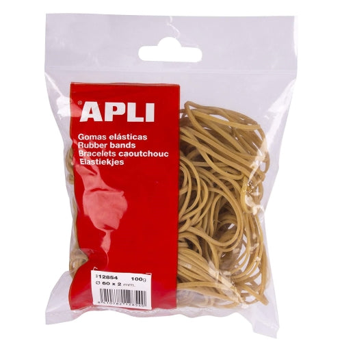 Apli Goma Elástica Marrón Caucho 100X2MM 100 gr.