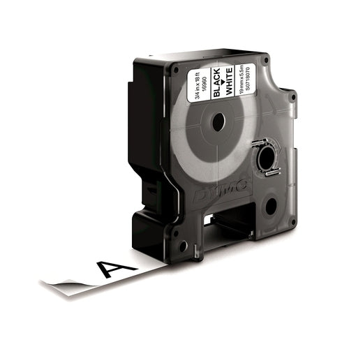 Dymo Cinta De Transferencia Trmica D1 16960. etiquetas estndar negro sobre blanco de 19MMX5,5M. poliester autoadhesiva p