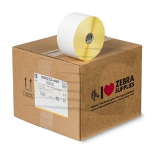 Zebra Z-Select 2000D, 12x Rollos de etiquetas, Papel térmico, 102x102mm Núcleo: 25,4mm, Diámetro: 127mm, Medidas (BxH): 
