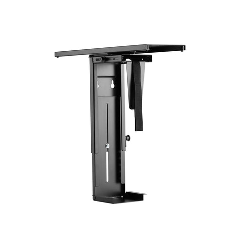 Equip - Soporte CPU para instalación bajo mesa - Giratorio 360º - Acero - Color Negro - Max.10Kgs