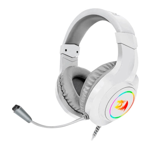 Redragon - HYLAS Auricular Gaming RGB 3.5mm Micrófono Blanco