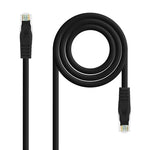 Nanocable Cable red latiguillo lszh cat.6a utp awg24 25 cm Negro #negro