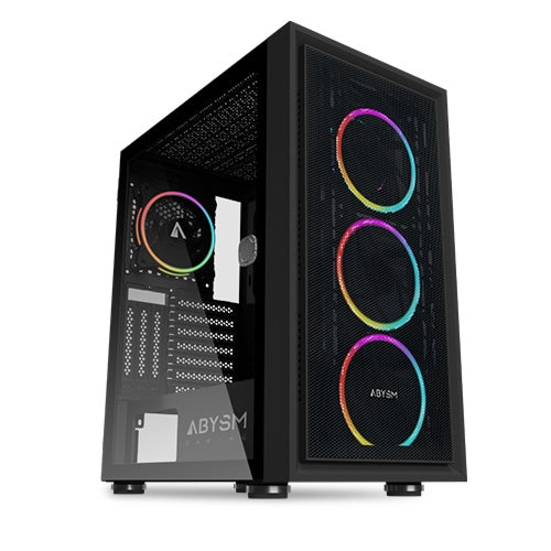 Abysm Gaming - Caja ATX Danube Kamp Negra - 2 x USB 2.0 - 1 x USB 3.0 - 2 x 3.5" + 3 x 2.5" int - VGA hasta 35cm - 3 x 1
