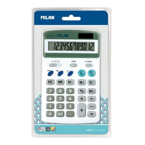 Milan Calculadora Blanco 12 digitos dual blister
