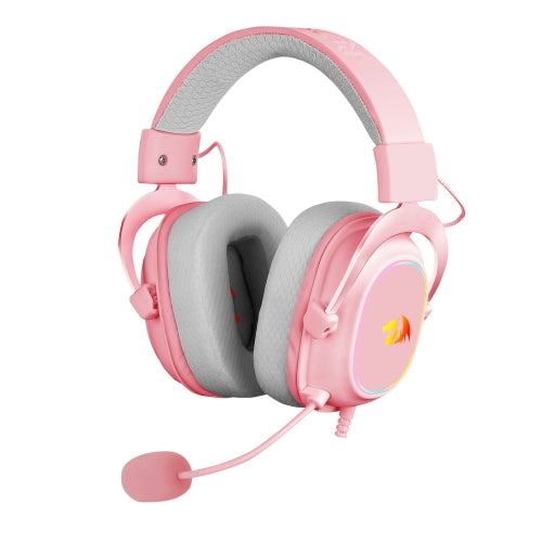 Redragon ZEUS X Auricular Gaming RGB Virtual 7.1 USB Micrófono Rosa #rosa