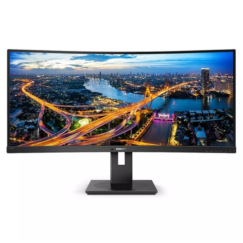 Monitor Profesional Ultrapanorámico Curvo Philips B-Line 34"/ WQHD/ Multimedia/ Negro