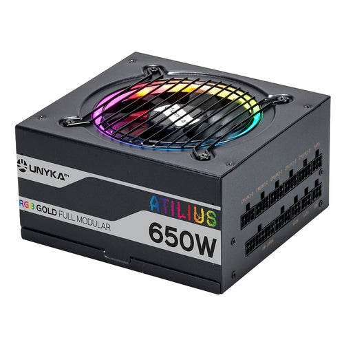 Fuente alimentación ATX atilius black RGB 650W