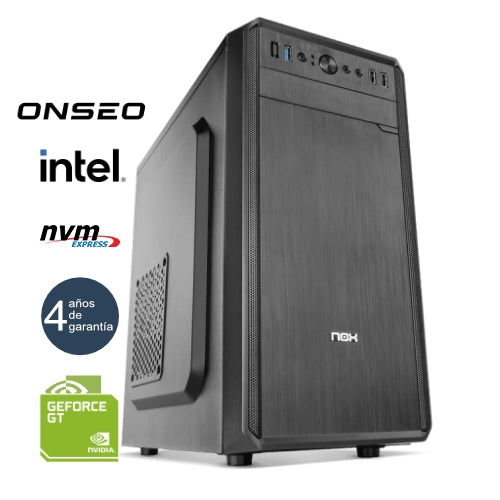 Onseo Solano C8+ - Minitorre MT - 12ª gen - Intel Core i5 12400F - 16GB DDR4 - 500GB SSD M.2 NVMe - GT 1030 2GB dedicada