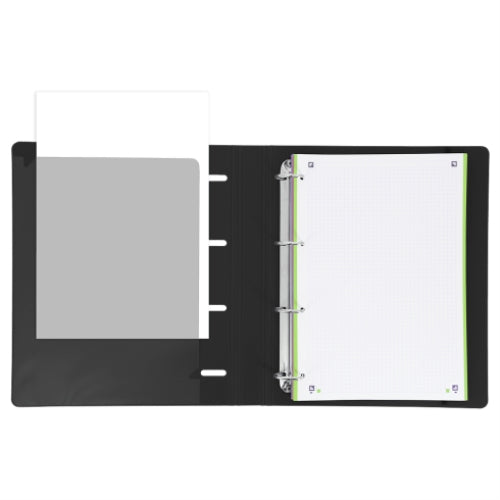 Oxford &you Carpeta 4 anillas europeanbinder polyfoam c/ recambio 100H 5X5 A4+ negro