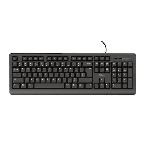 Teclado Trust Primo USB Tamaño Completo Teclas Silenciosas Resistente A Vertidos Color Negro 23883